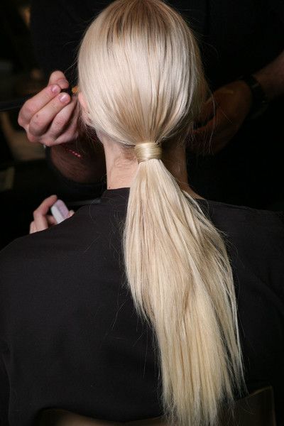straight ponytail